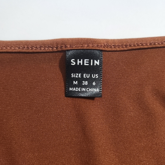 SHEIN Unity Contrast Mesh Overlap Collar Fit And Flare Dress Size Medium M - Picture 10 of 10